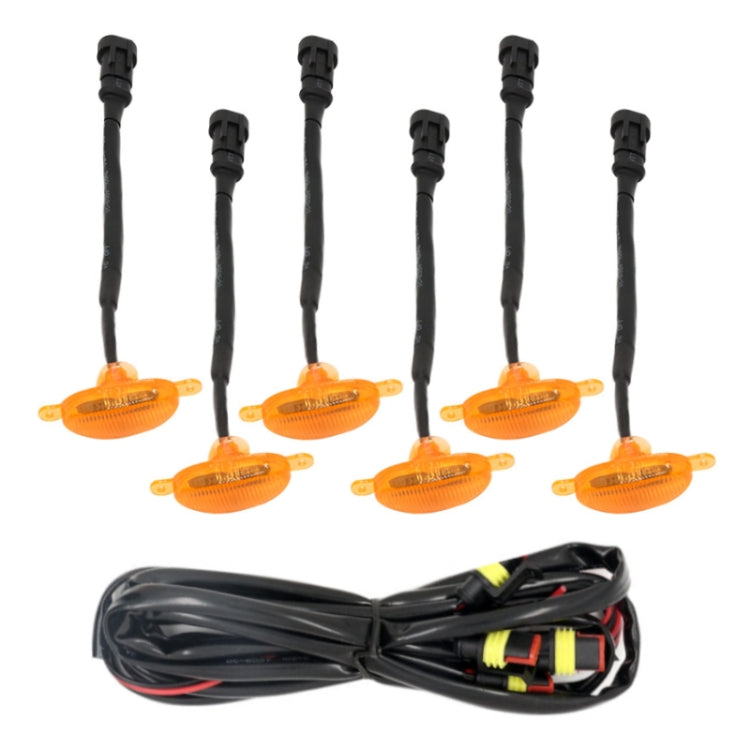 DC12V / 6W 6 in 1 ไฟเตือนกระจังหน้าสำหรับ Ford Raptor F150 2017-2019, 6 in 1, 6 in 1 (Yellow)