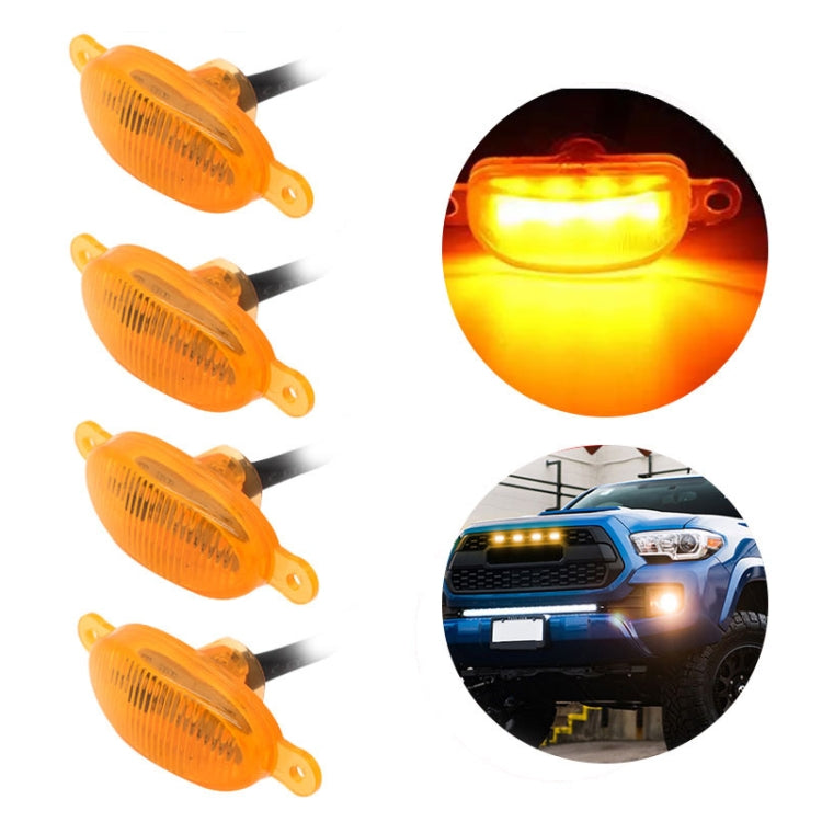 DC12V / 6W 6 in 1 ไฟเตือนกระจังหน้าสำหรับ Ford Raptor F150 2017-2019, 6 in 1, 6 in 1 (Yellow)