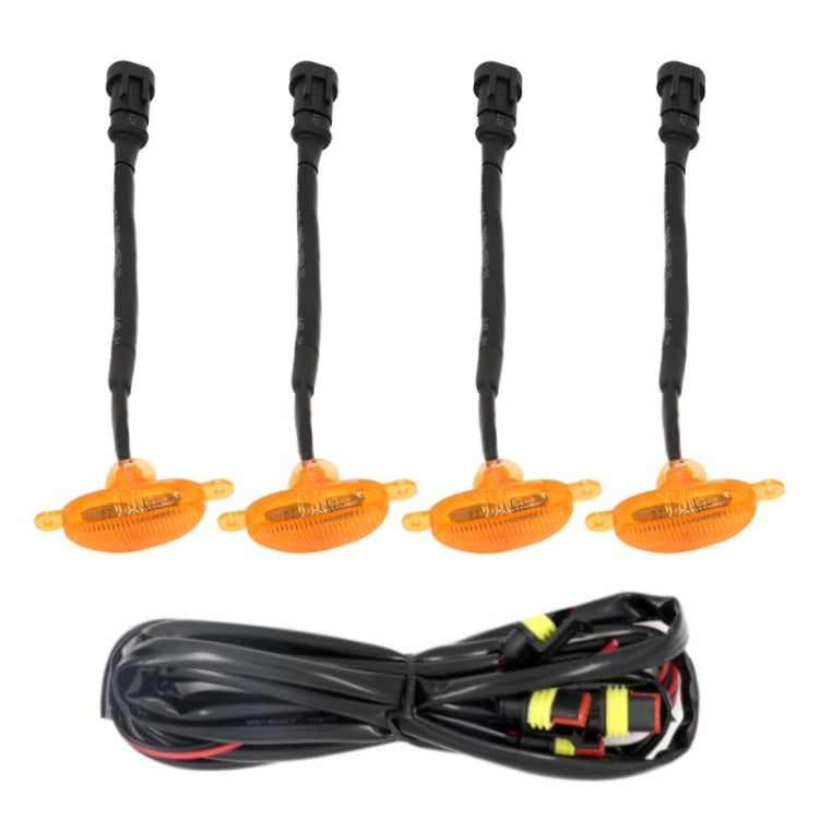DC12V / 6W 4 in 1 ไฟเตือนกระจังหน้าสำหรับ Ford Raptor F150 2017-2019, 4 in 1 (Yellow), 4 in 1