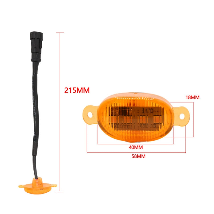 DC12V / 6W 4 in 1 ไฟเตือนกระจังหน้าสำหรับ Ford Raptor F150 2017-2019, 4 in 1 (Yellow), 4 in 1