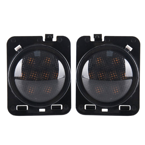 2 ชิ้น 8 วัตต์ DC 12 โวลต์รถ SUV อานิสงส์ LED คิ้วล้อเลี้ยวสัญญาณสำหรับรถจี๊ปแรงเลอร์ JK 07-17, ข้อมูลจำเพาะ: ประกอบชนที่มีรูรับแสง, Specification: Butt Assembly with Aperture
