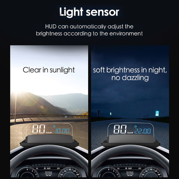 H400G รถยนต์ 3.5 นิ้วโหมด GPS HUD Head-up Display รองรับการแสดงความเร็ว / เวลา / ระยะทาง, H400G