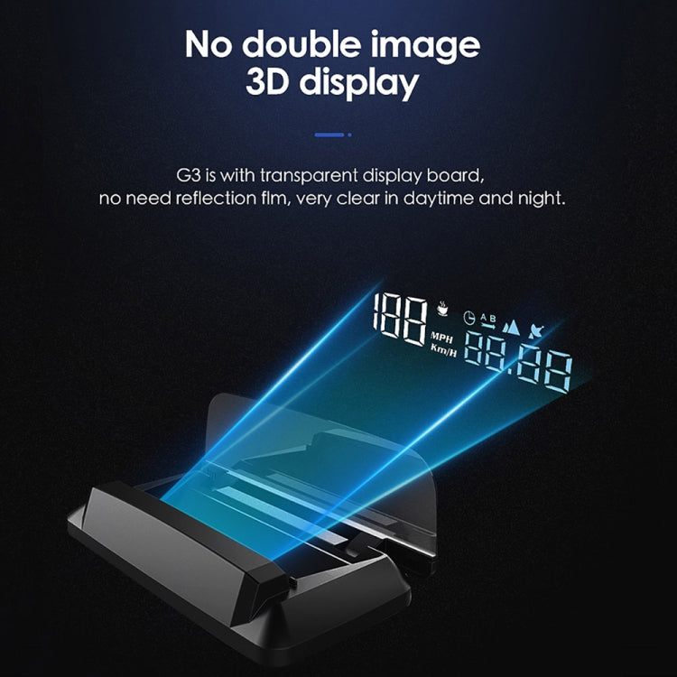H400G รถยนต์ 3.5 นิ้วโหมด GPS HUD Head-up Display รองรับการแสดงความเร็ว / เวลา / ระยะทาง, H400G