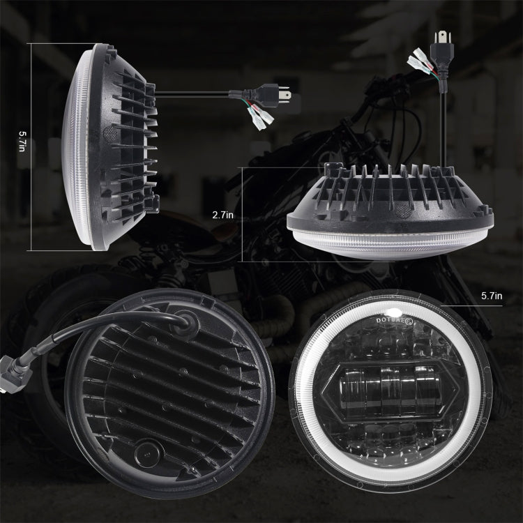 รถจักรยานยนต์คริสตัล 5.75 นิ้ว LED ไฟหน้าอุปกรณ์ปรับเปลี่ยน, Crystal