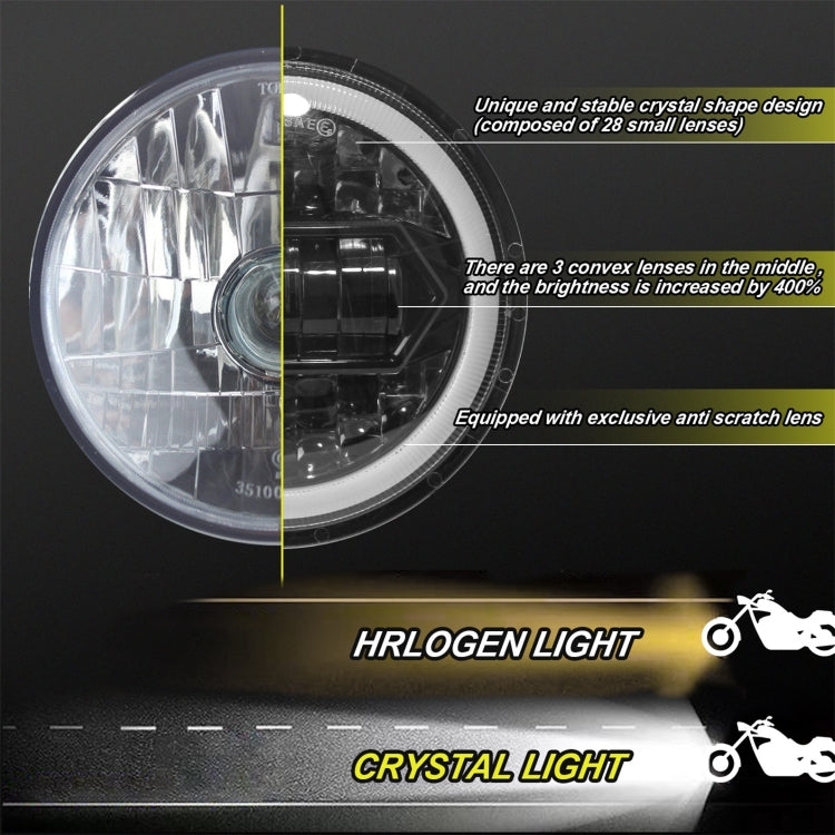 รถจักรยานยนต์คริสตัล 5.75 นิ้ว LED ไฟหน้าอุปกรณ์ปรับเปลี่ยน, Crystal