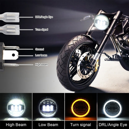 รถจักรยานยนต์คริสตัล 5.75 นิ้ว LED ไฟหน้าอุปกรณ์ปรับเปลี่ยน, Crystal