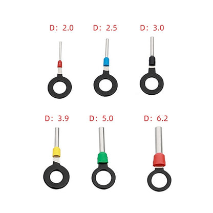 6 ใน 1 รถปลั๊ก Circuit Board สายรัด Terminal สกัด Pick Connector CRIMP PIN กลับเข็มลบเครื่องมือ, 6 in 1