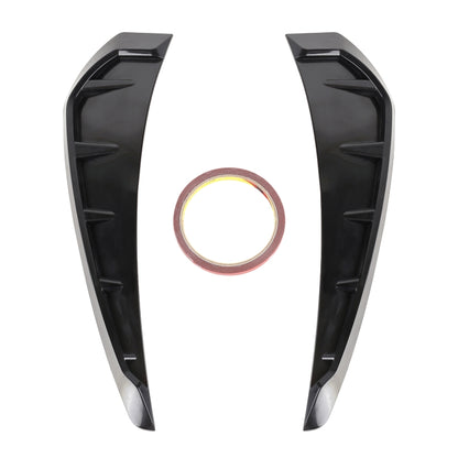 2 PCS Car Soft Silicone สติ๊กเกอร์ตกแต่งสติ๊กเกอร์ด้านนอก, สีดำสดใส, Bright Black