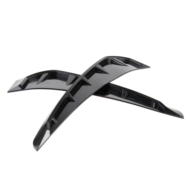 2 PCS Car Soft Silicone สติ๊กเกอร์ตกแต่งสติ๊กเกอร์ด้านนอก, สีดำสดใส, Bright Black