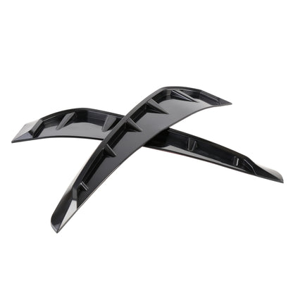 2 PCS Car Soft Silicone สติ๊กเกอร์ตกแต่งสติ๊กเกอร์ด้านนอก, สีดำสดใส, Bright Black