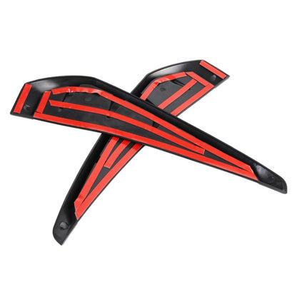 2 PCS Car Soft Silicone สติ๊กเกอร์ตกแต่งสติ๊กเกอร์ด้านนอก, สีดำสดใส, Bright Black