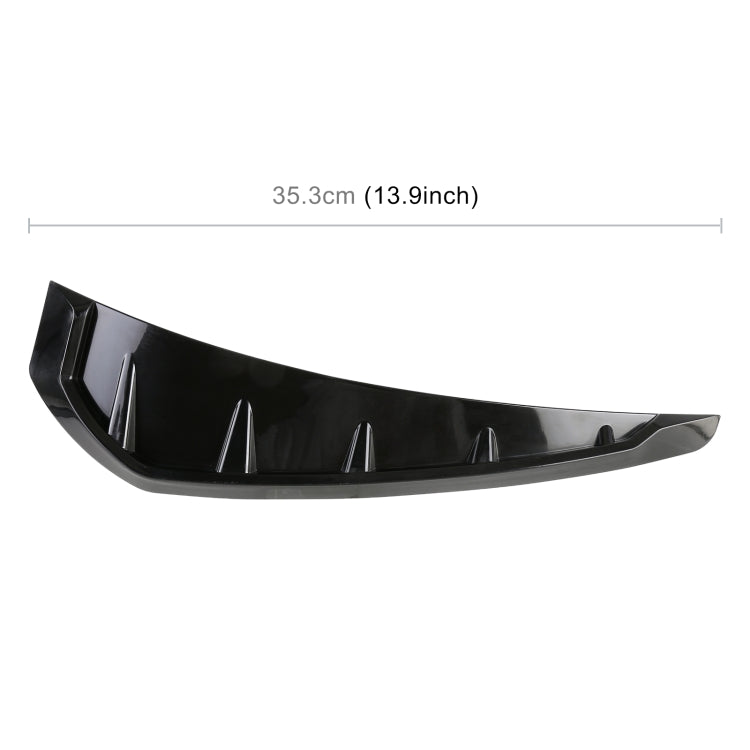 2 PCS Car Soft Silicone สติ๊กเกอร์ตกแต่งสติ๊กเกอร์ด้านนอก, สีดำสดใส, Bright Black