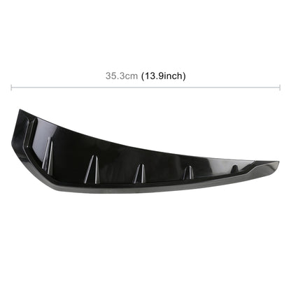 2 PCS Car Soft Silicone สติ๊กเกอร์ตกแต่งสติ๊กเกอร์ด้านนอก, สีดำสดใส, Bright Black