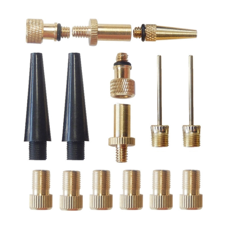2 ชุด (15 in 1) อะแดปเตอร์ Inflator ปากฝรั่งเศส / US ปาก / UK ปากอะแดปเตอร์เข็มเงินเฟ้อ, 15 in 1