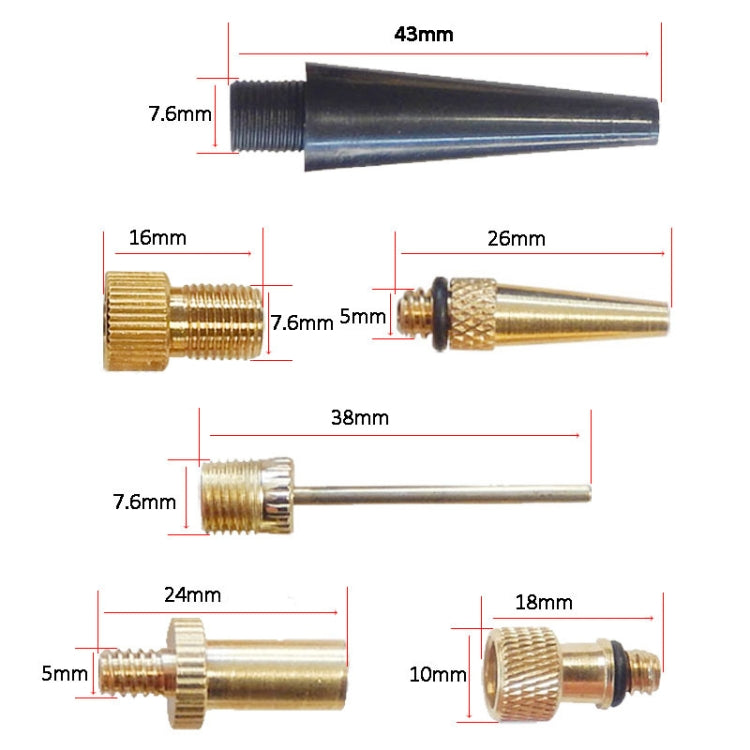 2 ชุด (15 in 1) อะแดปเตอร์ Inflator ปากฝรั่งเศส / US ปาก / UK ปากอะแดปเตอร์เข็มเงินเฟ้อ, 15 in 1