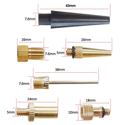 2 ชุด (15 in 1) อะแดปเตอร์ Inflator ปากฝรั่งเศส / US ปาก / UK ปากอะแดปเตอร์เข็มเงินเฟ้อ, 15 in 1