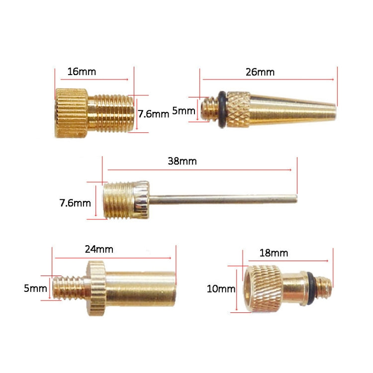 2 ชุด (16 in 1 B) อะแดปเตอร์ Inflator ปากฝรั่งเศส / US ปาก / UK ปากอะแดปเตอร์เข็มเงินเฟ้อ, 16 in 1 B