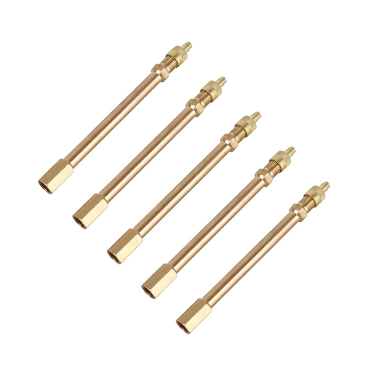 5 ชิ้นยางรถยนต์วาล์วพองท่อต่อความยาว: 100 มม, 100mm, Pure Copper