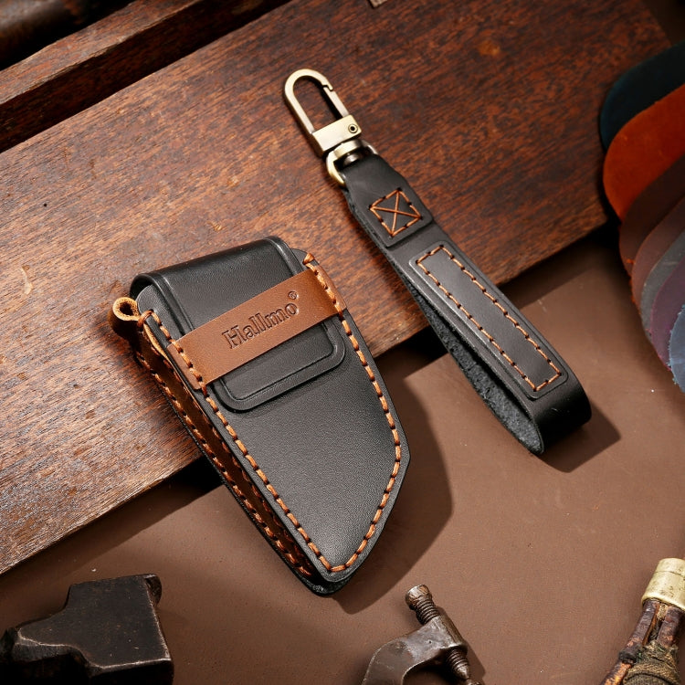 Hallmo รถ Cowhide หนังกุญแจฝาครอบป้องกันสำหรับ BMW Blade สไตล์, For BMW Blade Style