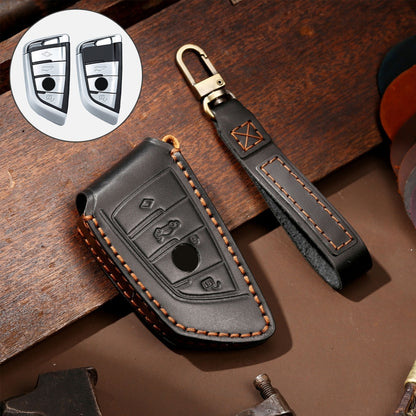 Hallmo รถ Cowhide หนังกุญแจฝาครอบป้องกันสำหรับ BMW Blade สไตล์, For BMW Blade Style