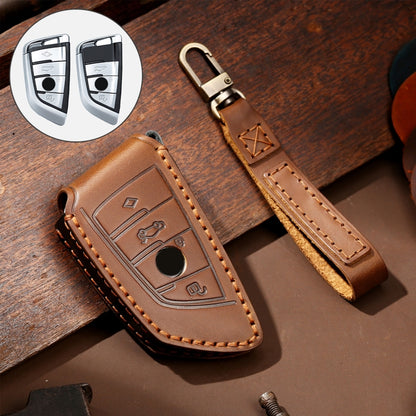 Hallmo รถ Cowhide หนังกุญแจฝาครอบป้องกันสำหรับ BMW Blade สไตล์, For BMW Blade Style