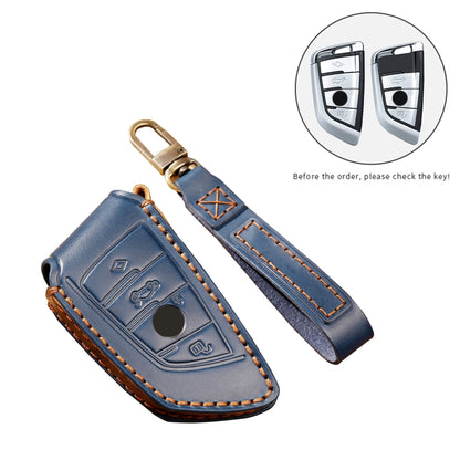 Hallmo รถ Cowhide หนังกุญแจฝาครอบป้องกันสำหรับ BMW Blade สไตล์, For BMW Blade Style