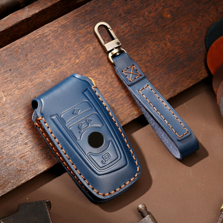 Hallmo รถ Cowhide หนังกุญแจฝาครอบป้องกันสำหรับ BMW เก่า, For Old BMW