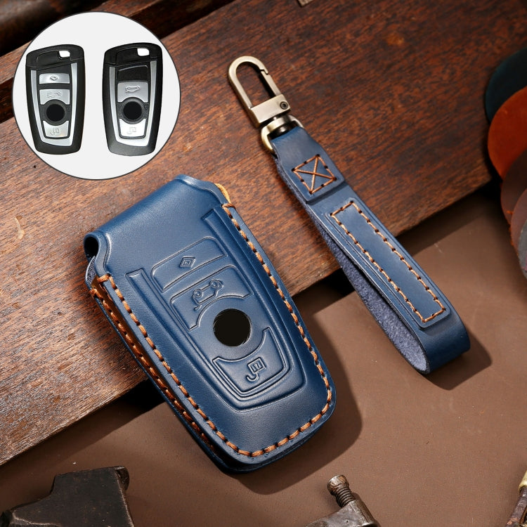 Hallmo รถ Cowhide หนังกุญแจฝาครอบป้องกันสำหรับ BMW เก่า, For Old BMW