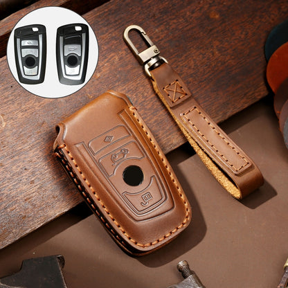 Hallmo รถ Cowhide หนังกุญแจฝาครอบป้องกันสำหรับ BMW เก่า, For Old BMW