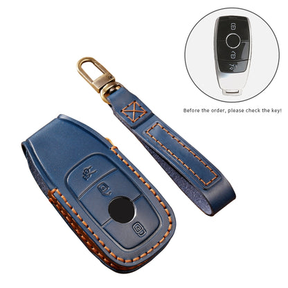 Hallmo รถ Cowhide หนังกุญแจฝาครอบป้องกันสำหรับ Mercedes-Benz E300L ใหม่, For New Mercedes-Benz E300L