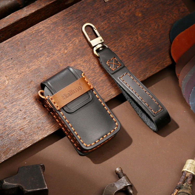 Hallmo รถหนังวัวหนังกุญแจฝาครอบป้องกันเคสกุญแจสำหรับกล่องท้ายฮอนด้า 3 ปุ่ม, For Honda Civic / Accord 3-button Tail Box