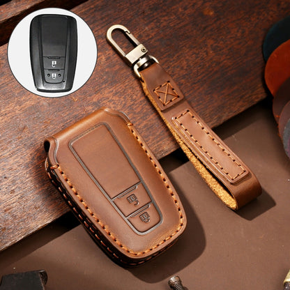 Hallmo รถ Cowhide หนังกุญแจฝาครอบป้องกันสำหรับ Toyota Corolla 2018 2 ปุ่ม, For Toyota Corolla 2018 2-button