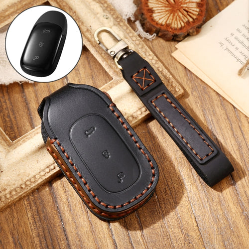 Hallmo รถ Cowhide หนังกุญแจฝาครอบป้องกันสำหรับ LEADING IDEAL One, For LEADING IDEAL One