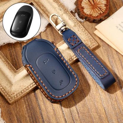 Hallmo รถ Cowhide หนังกุญแจฝาครอบป้องกันสำหรับ LEADING IDEAL One, For LEADING IDEAL One