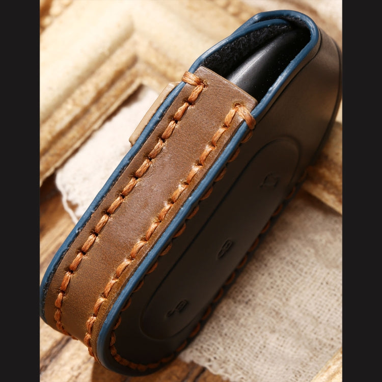 Hallmo รถ Cowhide หนังกุญแจฝาครอบป้องกันสำหรับ LEADING IDEAL One, For LEADING IDEAL One
