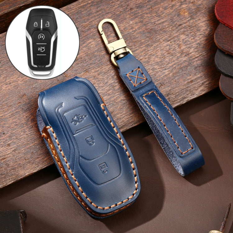 Hallmo รถ Cowhide หนังกุญแจฝาครอบป้องกันสำหรับ Ford Focus A Style, For Ford Focus A Style