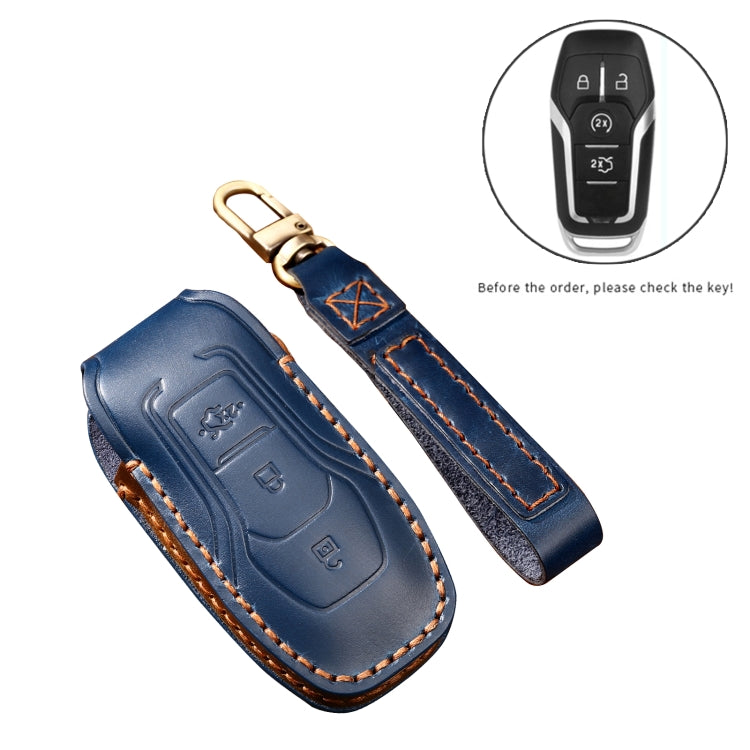 Hallmo รถ Cowhide หนังกุญแจฝาครอบป้องกันสำหรับ Ford Focus A Style, For Ford Focus A Style