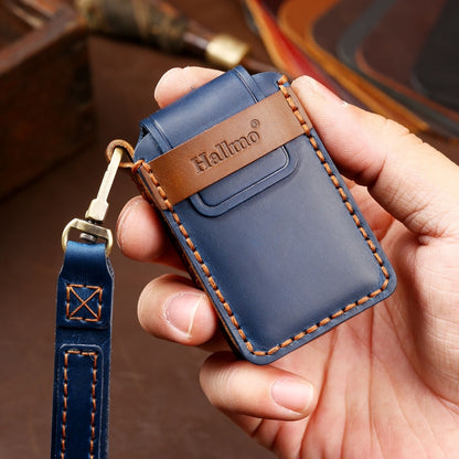 Hallmo รถ Cowhide หนังกุญแจฝาครอบป้องกันสำหรับ Volvo ใหม่, For New Volvo