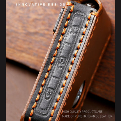 Hallmo รถ Cowhide หนังกุญแจฝาครอบป้องกันสำหรับ Volvo ใหม่, For New Volvo