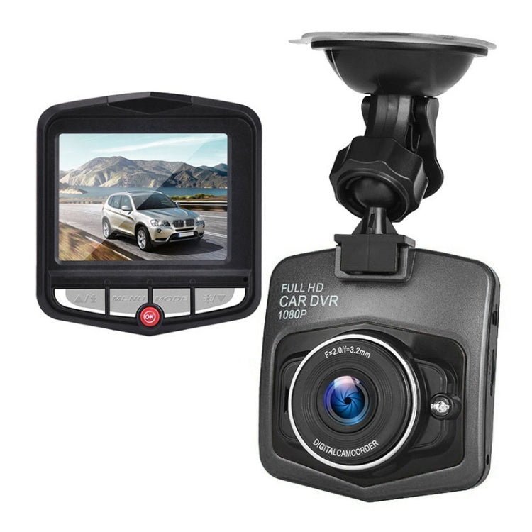 รถขนาด 2.2 นิ้ว 480P เครื่องบันทึกภาพเดี่ยวเครื่องบันทึกการขับขี่ DVR รองรับการตรวจสอบที่จอดรถ / การบันทึกแบบวนซ้ำ (สีดำ), 2.2 inch
