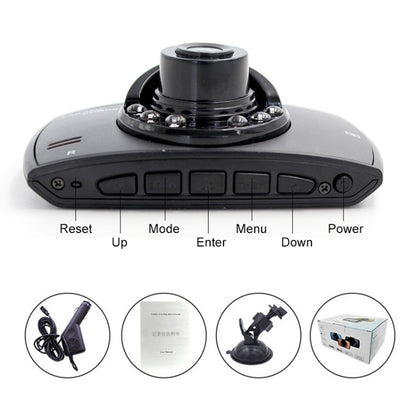 G30 2.4 นิ้ว รถ 480P บันทึกเดียว เครื่องบันทึกการขับขี่ DVR รองรับการตรวจสอบที่จอดรถ / การบันทึกแบบวนซ้ำ, 2.4 inch