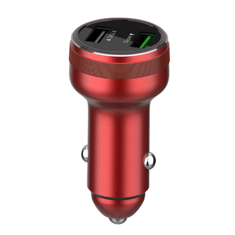 ที่ชาร์จในรถยนต์แบบ Dual USB 66W สำหรับ OPPO / Huawei, 66W (Red), 66W (Black), 66W (Silver)