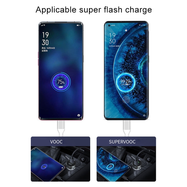 ที่ชาร์จในรถยนต์แบบ Dual USB 66W สำหรับ OPPO / Huawei, 66W (Red), 66W (Black), 66W (Silver)