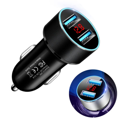 JMG-C016A 5V 3.1A เครื่องชาร์จ USB คู่ในรถยนต์พร้อมจอแสดงผล LED, JMG-C016A (Black), JMG-C016A (Gold), JMG-C016A (Blue), JMG-C016A (Red), JMG-C016A (Silver)