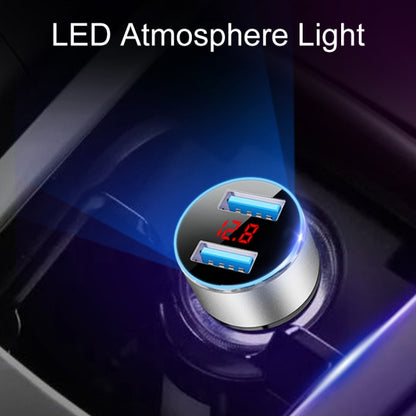 JMG-C016A 5V 3.1A เครื่องชาร์จ USB คู่ในรถยนต์พร้อมจอแสดงผล LED, JMG-C016A (Black), JMG-C016A (Gold), JMG-C016A (Blue), JMG-C016A (Red), JMG-C016A (Silver)