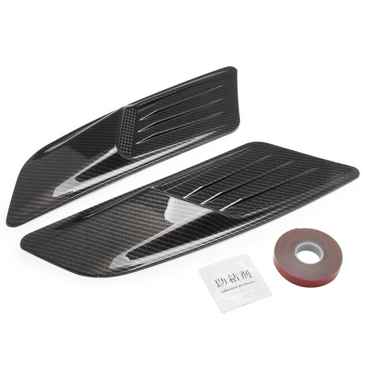 2 ชิ้นรถตกแต่ง Air Scoop Bonnet ด้านข้าง Fender Vent Hood ชุดสำหรับ Ford Mustang 2015-2017, คาร์บอนไฟเบอร์, For Ford Mustang 2015-2017, Carbon Fiber