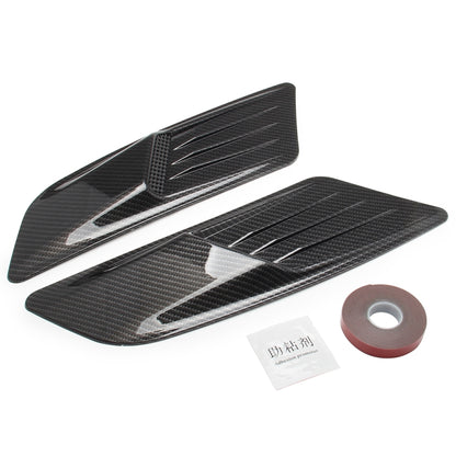 2 ชิ้นรถตกแต่ง Air Scoop Bonnet ด้านข้าง Fender Vent Hood ชุดสำหรับ Ford Mustang 2015-2017, คาร์บอนไฟเบอร์, For Ford Mustang 2015-2017, Carbon Fiber
