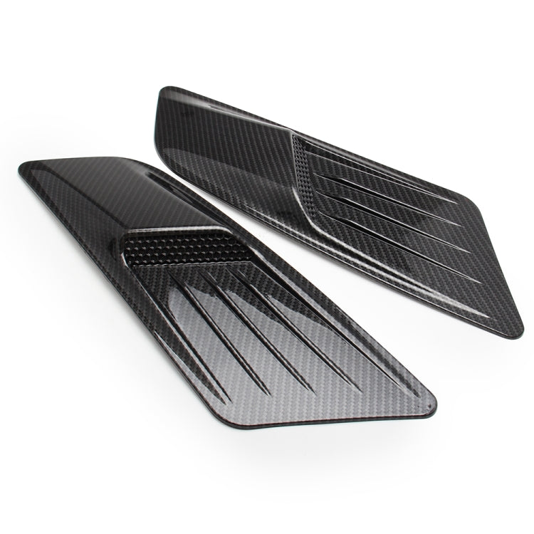 2 ชิ้นรถตกแต่ง Air Scoop Bonnet ด้านข้าง Fender Vent Hood ชุดสำหรับ Ford Mustang 2015-2017, คาร์บอนไฟเบอร์, For Ford Mustang 2015-2017, Carbon Fiber