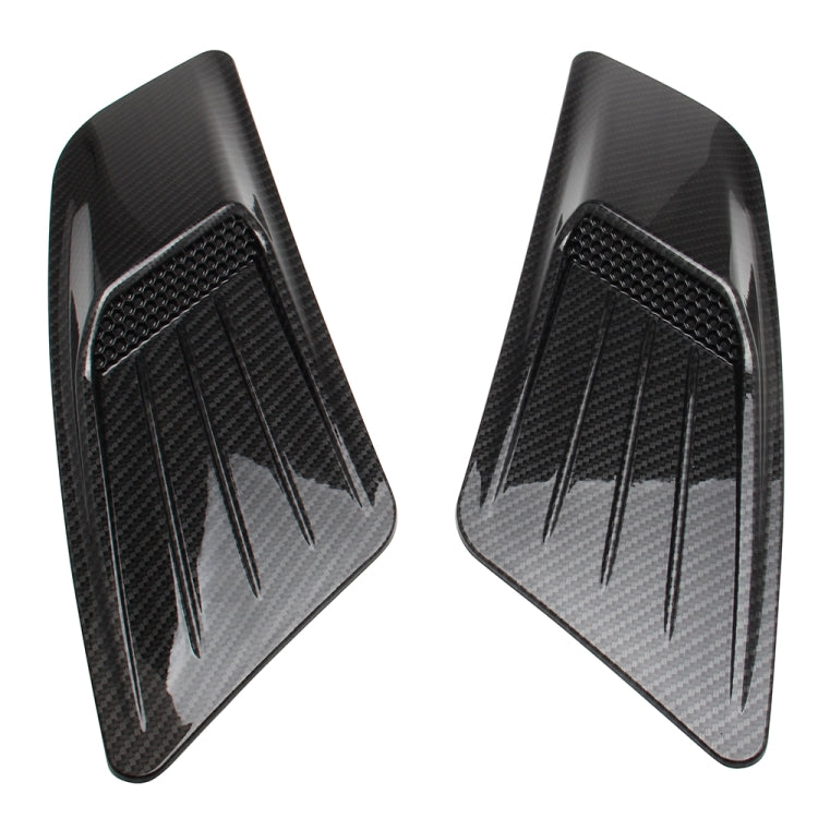 2 ชิ้นรถตกแต่ง Air Scoop Bonnet ด้านข้าง Fender Vent Hood ชุดสำหรับ Ford Mustang 2015-2017, คาร์บอนไฟเบอร์, For Ford Mustang 2015-2017, Carbon Fiber