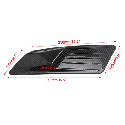 2 ชิ้นรถตกแต่ง Air Scoop Bonnet ด้านข้าง Fender Vent Hood ชุดสำหรับ Ford Mustang 2015-2017, คาร์บอนไฟเบอร์, For Ford Mustang 2015-2017, Carbon Fiber